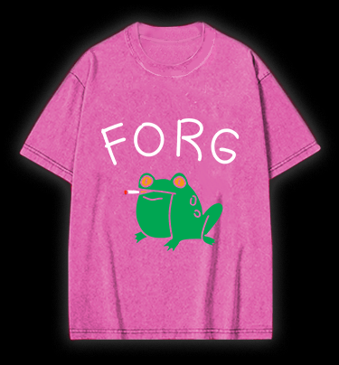 Smoking Frog Vintage Washed 100% Cotton T-Shirt - TheDrunkShark