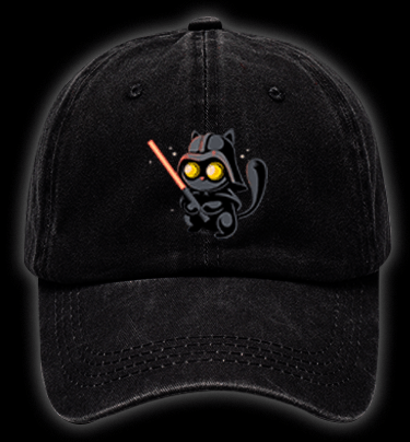 Star Cat Vintage Washed 100% Cotton Baseball Hat - TheDrunkShark