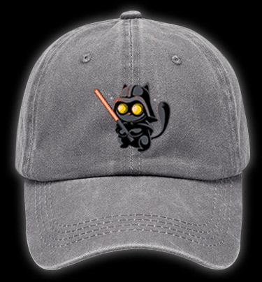 Star Cat Vintage Washed 100% Cotton Baseball Hat - TheDrunkShark