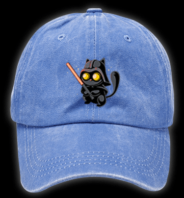 Star Cat Vintage Washed 100% Cotton Baseball Hat - TheDrunkShark