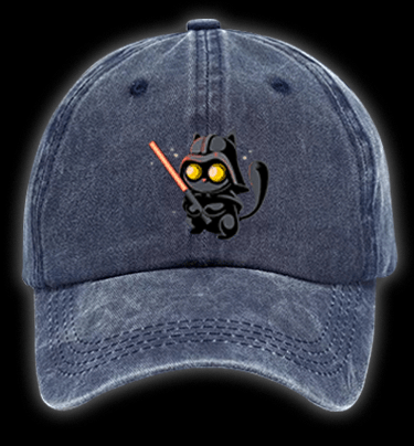 Star Cat Vintage Washed 100% Cotton Baseball Hat - TheDrunkShark