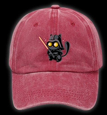 Star Cat Vintage Washed 100% Cotton Baseball Hat - TheDrunkShark