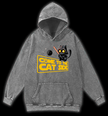 Star Cat Vintage Washed 100% Cotton Hoodie - TheDrunkShark