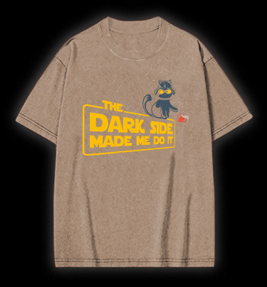 Star Cat Vintage Washed 100% Cotton T-Shirt - TheDrunkShark