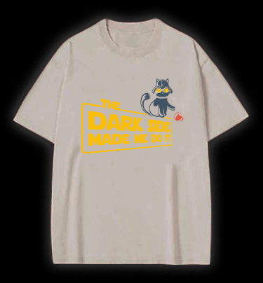 Star Cat Vintage Washed 100% Cotton T-Shirt - TheDrunkShark