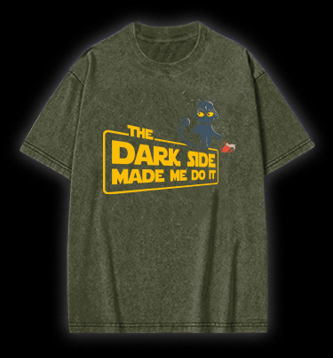 Star Cat Vintage Washed 100% Cotton T-Shirt - TheDrunkShark