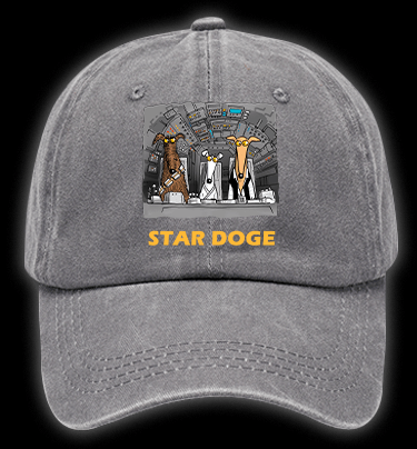 Star Doge Vintage Washed 100% Cotton Baseball Hat - TheDrunkShark