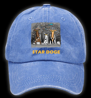 Star Doge Vintage Washed 100% Cotton Baseball Hat - TheDrunkShark
