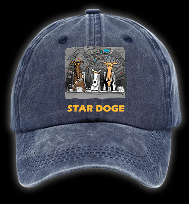 Star Doge Vintage Washed 100% Cotton Baseball Hat - TheDrunkShark