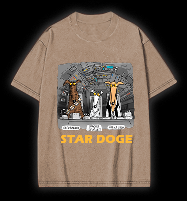 Star Doge Vintage Washed 100% Cotton T-Shirt - TheDrunkShark