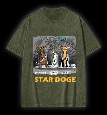 Star Doge Vintage Washed 100% Cotton T-Shirt - TheDrunkShark