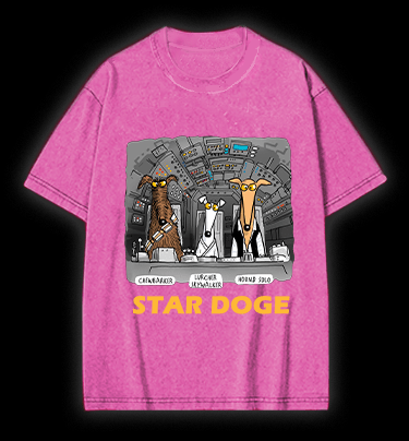 Star Doge Vintage Washed 100% Cotton T-Shirt - TheDrunkShark