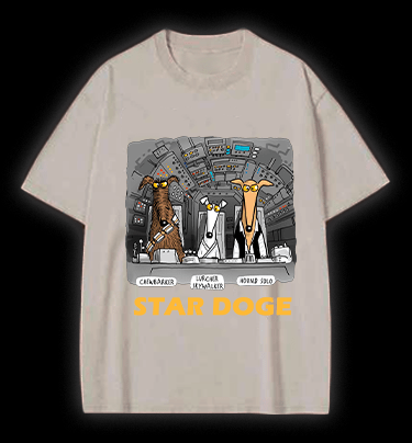 Star Doge Vintage Washed 100% Cotton T-Shirt - TheDrunkShark