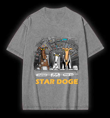Star Doge Vintage Washed 100% Cotton T-Shirt - TheDrunkShark