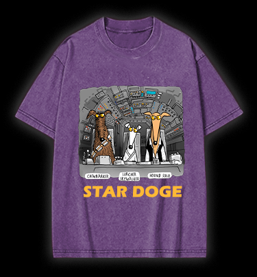Star Doge Vintage Washed 100% Cotton T-Shirt - TheDrunkShark