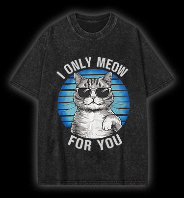 Sunglasses Cat Vintage Washed 100% Cotton T-Shirt - TheDrunkShark