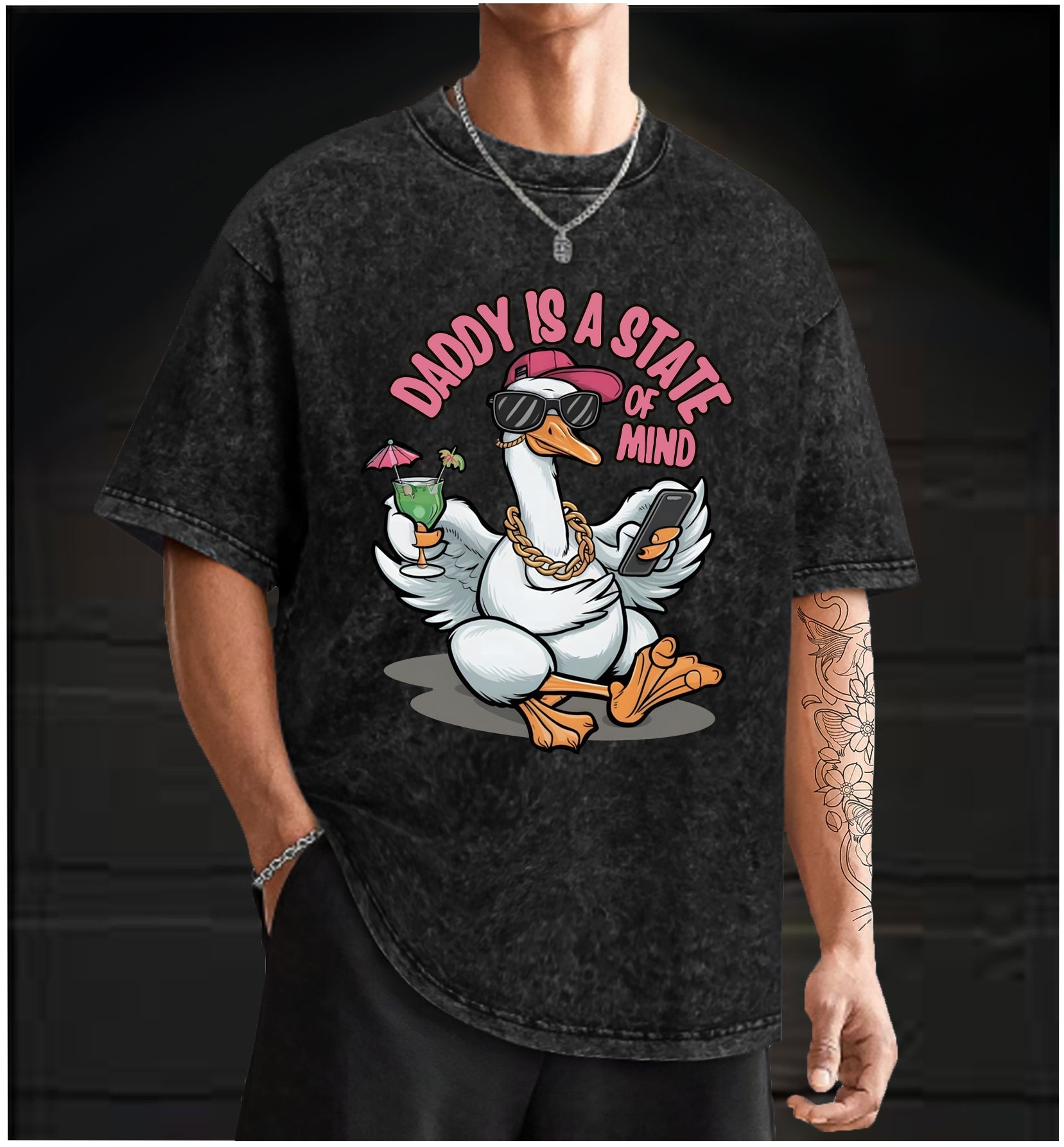  Swag Goose State  Vintage Washed 100% Cotton T-Shirt - TheDrunkShark