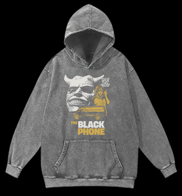 The Black Phone Vintage Washed 100% Cotton Hoodie - TheDrunkShark