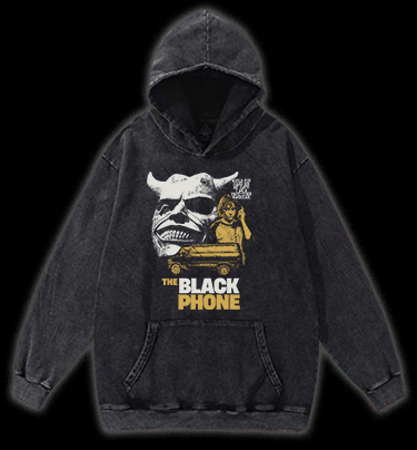 The Black Phone Vintage Washed 100% Cotton Hoodie - TheDrunkShark