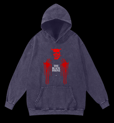 The Black Phone Vintage Washed 100% Cotton Hoodie - TheDrunkShark