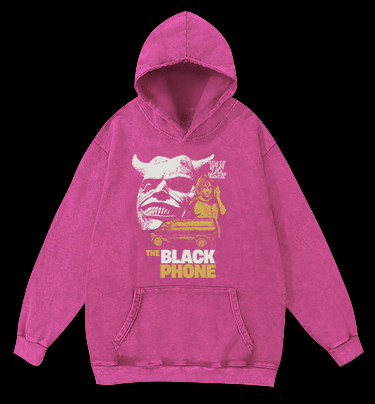 The Black Phone Vintage Washed 100% Cotton Hoodie - TheDrunkShark