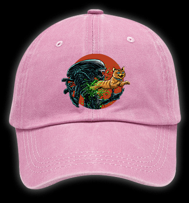 The cat from  Alien  Vintage Washed 100% Cotton Baseball Hat - TheDrunkShark