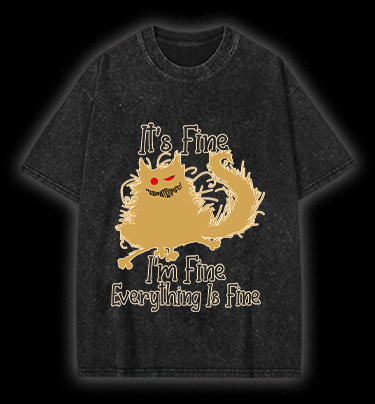  The Cat??£¤s ???Fine??¨¤ Charade  Vintage Washed 100% Cotton T-Shirt - TheDrunkShark