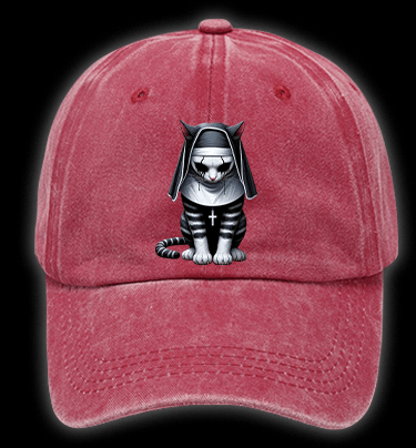 The Conjuring Cat Vintage Washed 100% Cotton Baseball Hat - TheDrunkShark