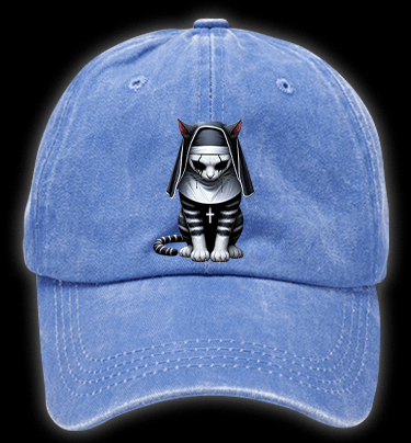 The Conjuring Cat Vintage Washed 100% Cotton Baseball Hat - TheDrunkShark
