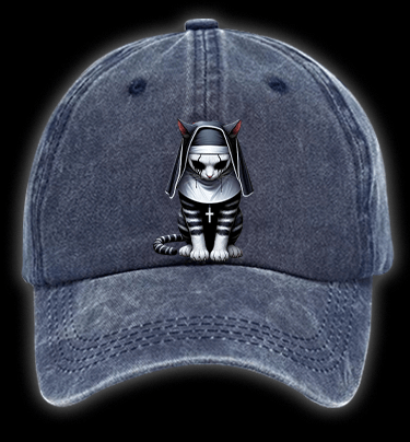 The Conjuring Cat Vintage Washed 100% Cotton Baseball Hat - TheDrunkShark