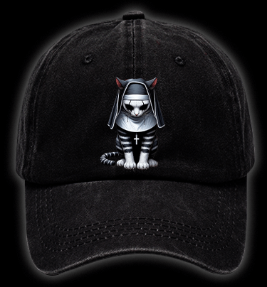 The Conjuring Cat Vintage Washed 100% Cotton Baseball Hat - TheDrunkShark