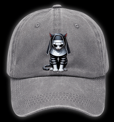 The Conjuring Cat Vintage Washed 100% Cotton Baseball Hat - TheDrunkShark