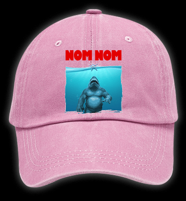 The King Shark Vintage Washed 100% Cotton Baseball Hat - TheDrunkShark