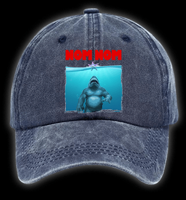 The King Shark Vintage Washed 100% Cotton Baseball Hat - TheDrunkShark