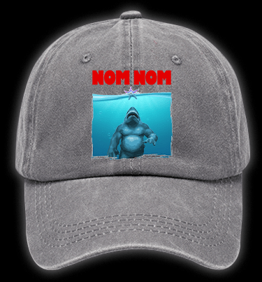 The King Shark Vintage Washed 100% Cotton Baseball Hat - TheDrunkShark