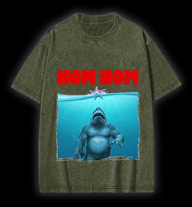 The King Shark Vintage Washed 100% Cotton T-Shirt - TheDrunkShark