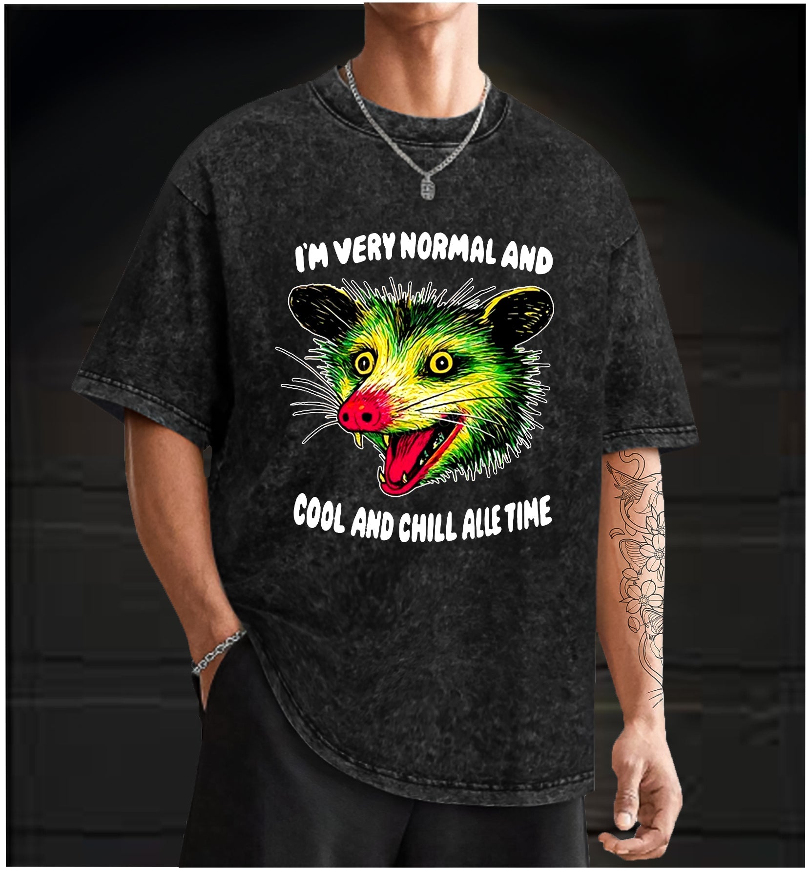  The ?¡ãNormal?¡À Mouse Vintage Washed 100% Cotton T-Shirt - TheDrunkShark