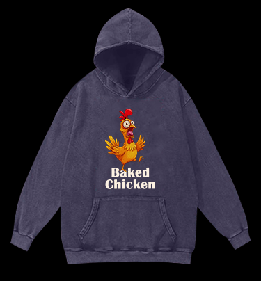 The Panic of Baked Chicken Vintage Washed 100% Cotton Hoodie - TheDrunkShark