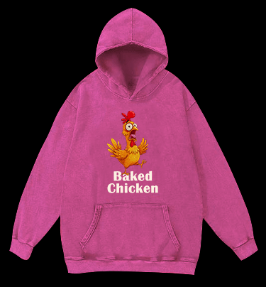 The Panic of Baked Chicken Vintage Washed 100% Cotton Hoodie - TheDrunkShark