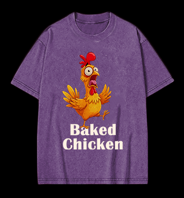 The Panic of Baked Chicken Vintage Washed 100% Cotton T-Shirt - TheDrunkShark