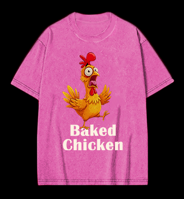 The Panic of Baked Chicken Vintage Washed 100% Cotton T-Shirt - TheDrunkShark