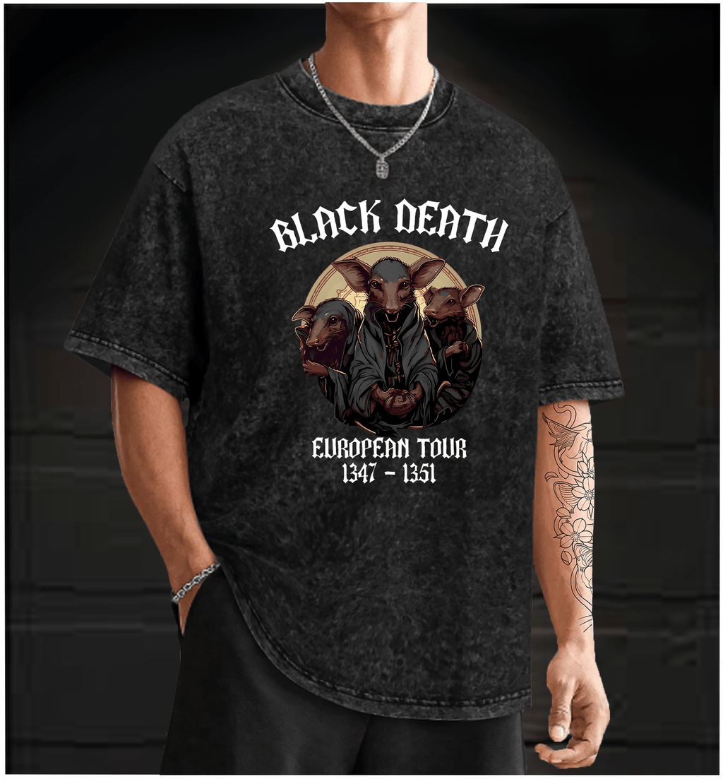 The Plague Mouse Vintage Washed 100% Cotton T-Shirt - TheDrunkShark