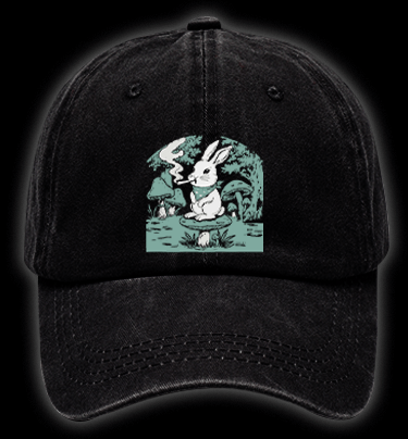 The Rabbit??£¤s Dope Vintage Washed 100% Cotton Baseball Hat - TheDrunkShark