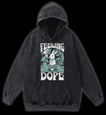 The Rabbit??¡ê¡ès Dope Vintage Washed 100% Cotton Hoodie - TheDrunkShark