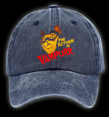 The Return of the Vampire Cat Vintage Washed 100% Cotton Baseball Hat - TheDrunkShark