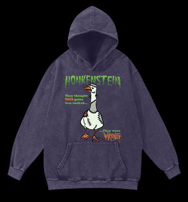 The Scientific Monster Duck Vintage Washed 100% Cotton Hoodie - TheDrunkShark