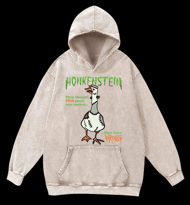 The Scientific Monster Duck Vintage Washed 100% Cotton Hoodie - TheDrunkShark