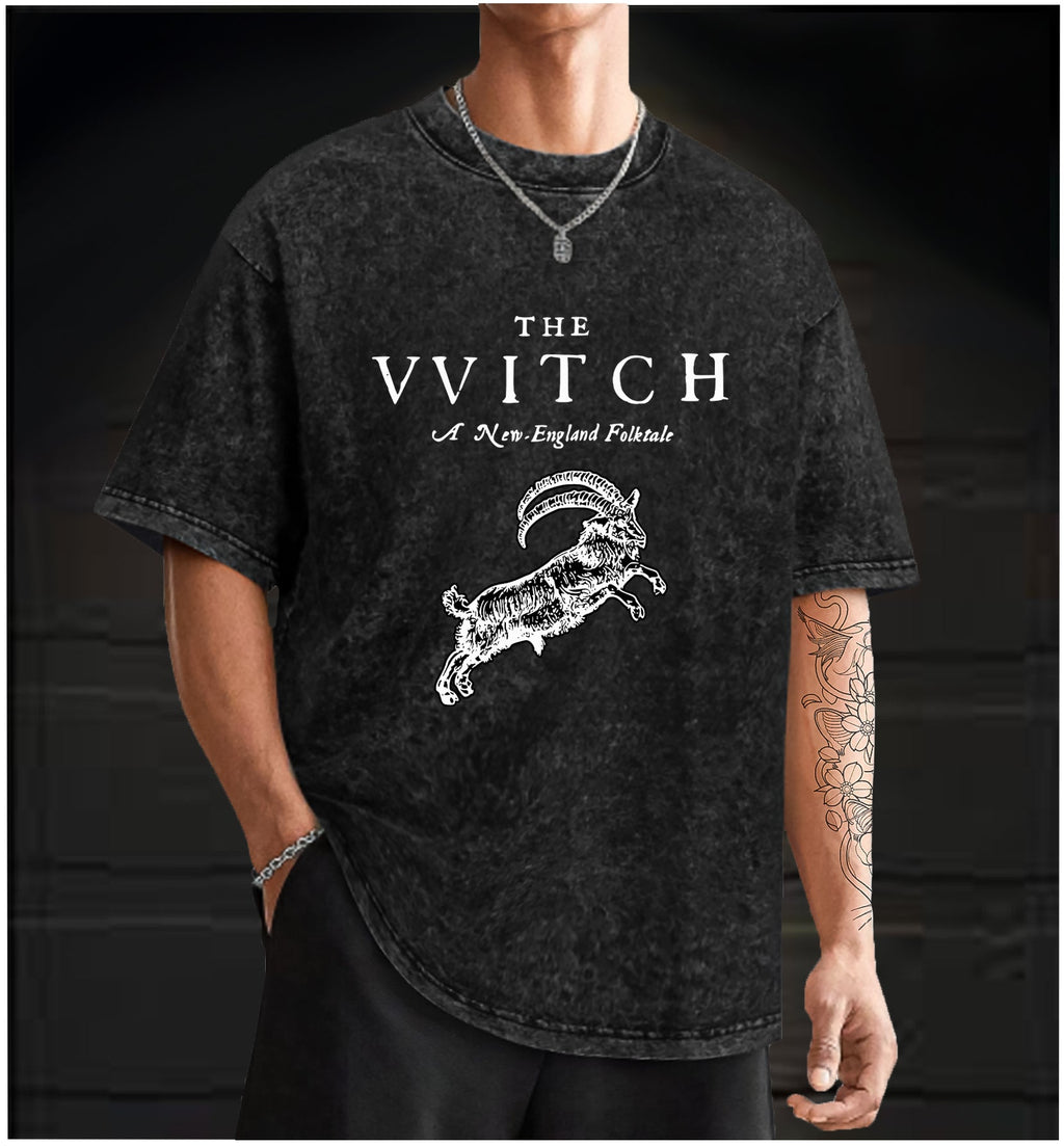 The VVITCH Vintage Washed 100% Cotton T-Shirt - TheDrunkShark