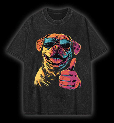 Too Cool for You Dog Vintage Washed 100% Cotton T-Shirt - TheDrunkShark