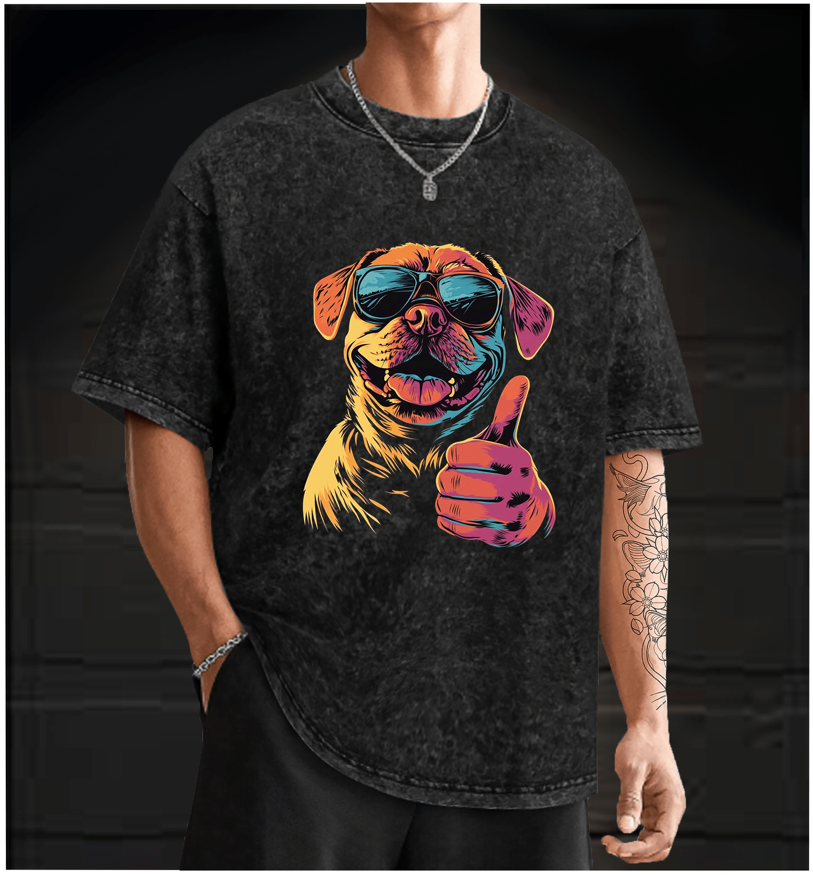 Too Cool for You Dog Vintage Washed 100% Cotton T-Shirt - TheDrunkShark